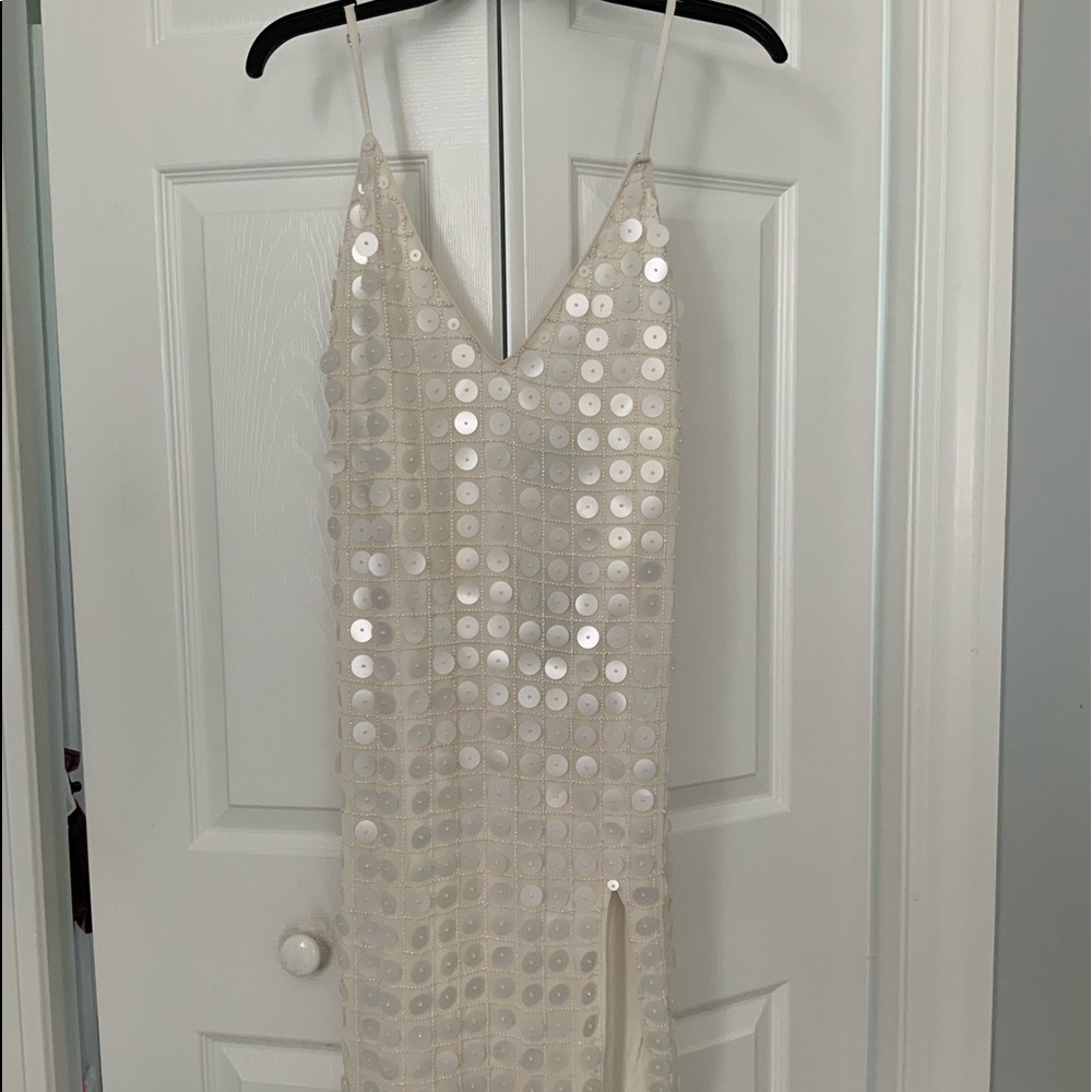 COPY - Revolve NBD White sequence dress